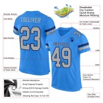 Custom Powder Blue Gray-Navy Mesh Authentic Football Jersey Custom Powder Blue Gray-Navy Mesh Authentic Football Jersey