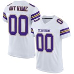 Custom White Purple-Old Gold Mesh Authentic Football Jersey Custom White Purple-Old Gold Mesh Authentic Football Jersey