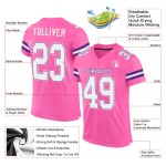 Custom Pink White-Purple Mesh Authentic Football Jersey Custom Pink White-Purple Mesh Authentic Football Jersey