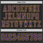 Custom Black Purple-Gold Mesh Authentic Football Jersey Custom Black Purple-Gold Mesh Authentic Football Jersey