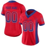 Custom Red Royal-White Mesh Drift Fashion Football Jersey Custom Red Royal-White Mesh Drift Fashion Football Jersey