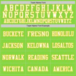 Custom Neon Green White-Yellow Mesh Authentic Football Jersey