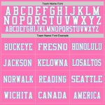 Custom Pink Light Blue-White Mesh Authentic Football Jersey